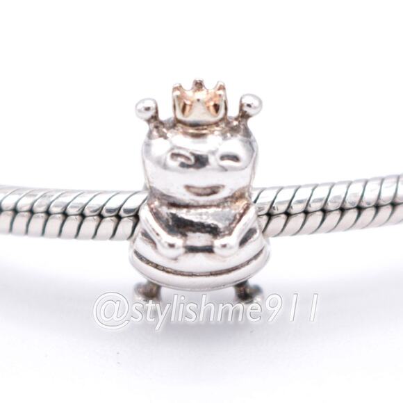 Authentic PANDORA Queen Bee Charm with 14K Gold - 790227 - Picture 1 of 11